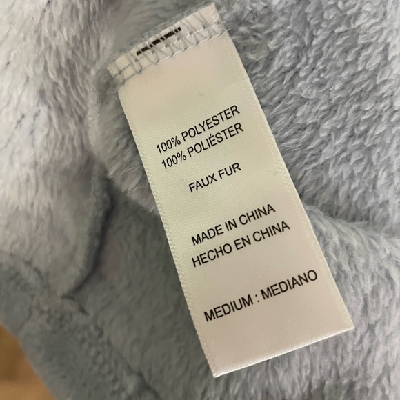 Carole Hochman Plush Wrap Robe Women's Baby Blue Super Soft Medium - Picture 8 of 10